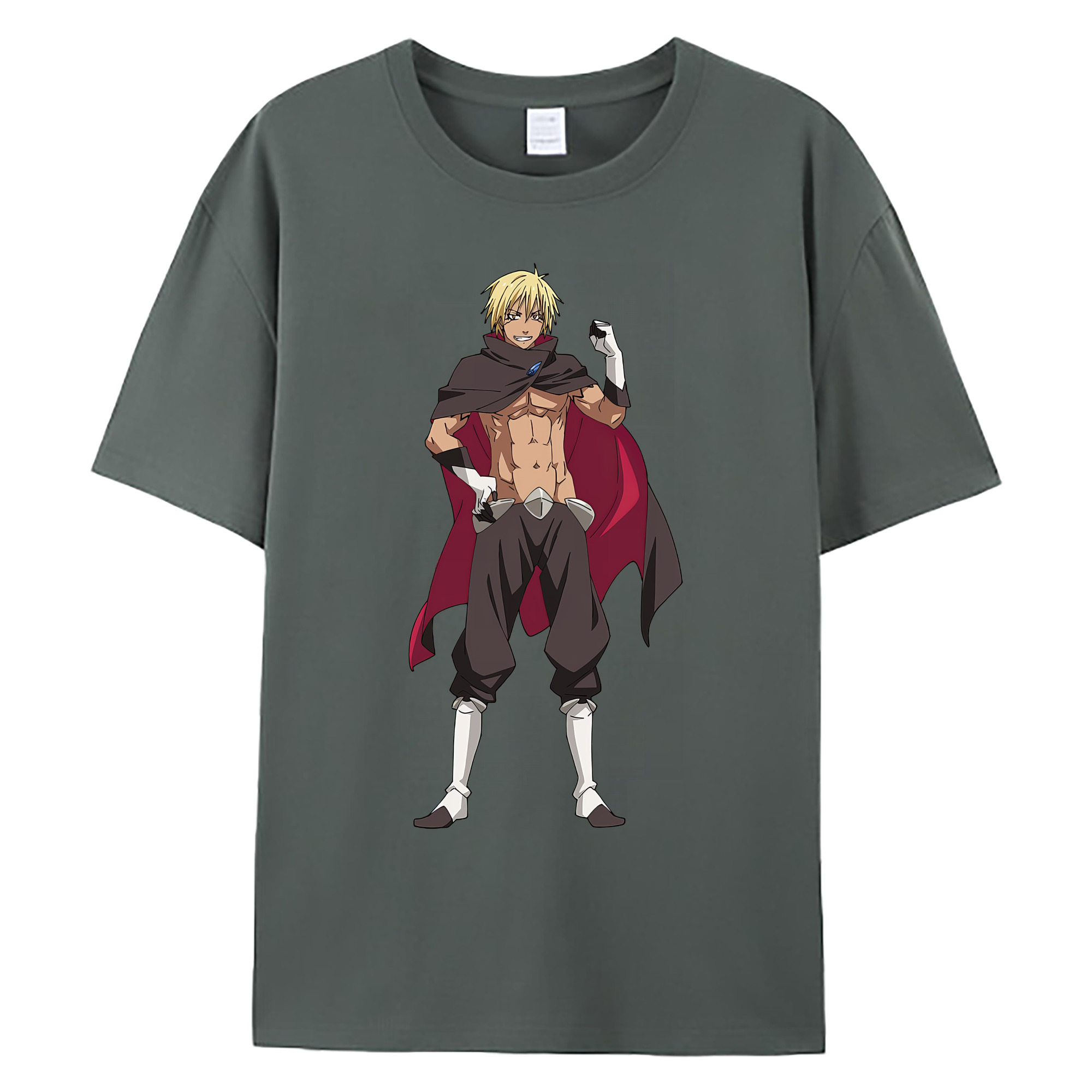 （画像用） 転スラ Regarding Reincarnated to Slime 綿100％ メンズ半袖Tシャツ｜肌触りやわらか＆通気性